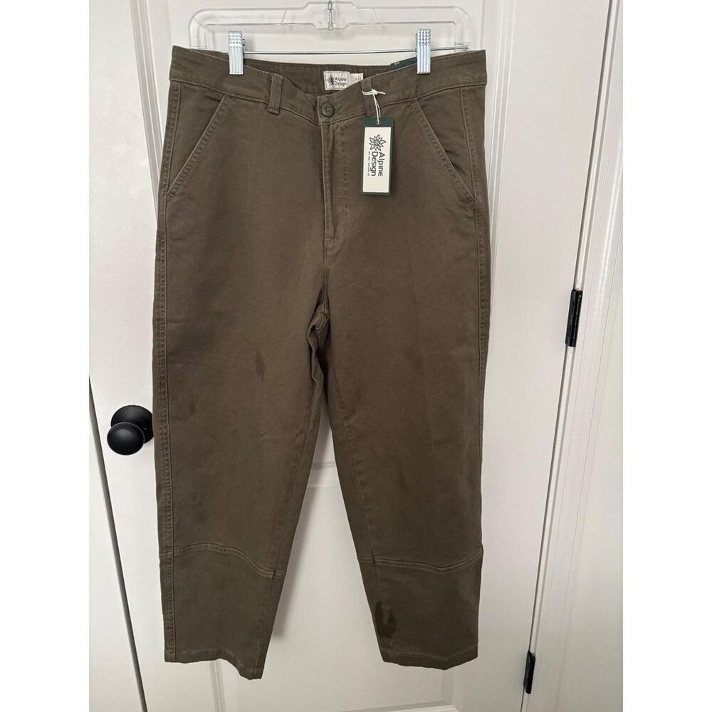 NWT‎ Alpine Design Women Olive Green Cargo Pants Size 10 Khaki Utility Casual - Picture 4 of 8